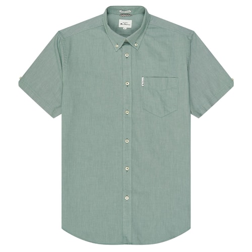 Ben Sherman Oxford Short Sleeve Shirt Jade